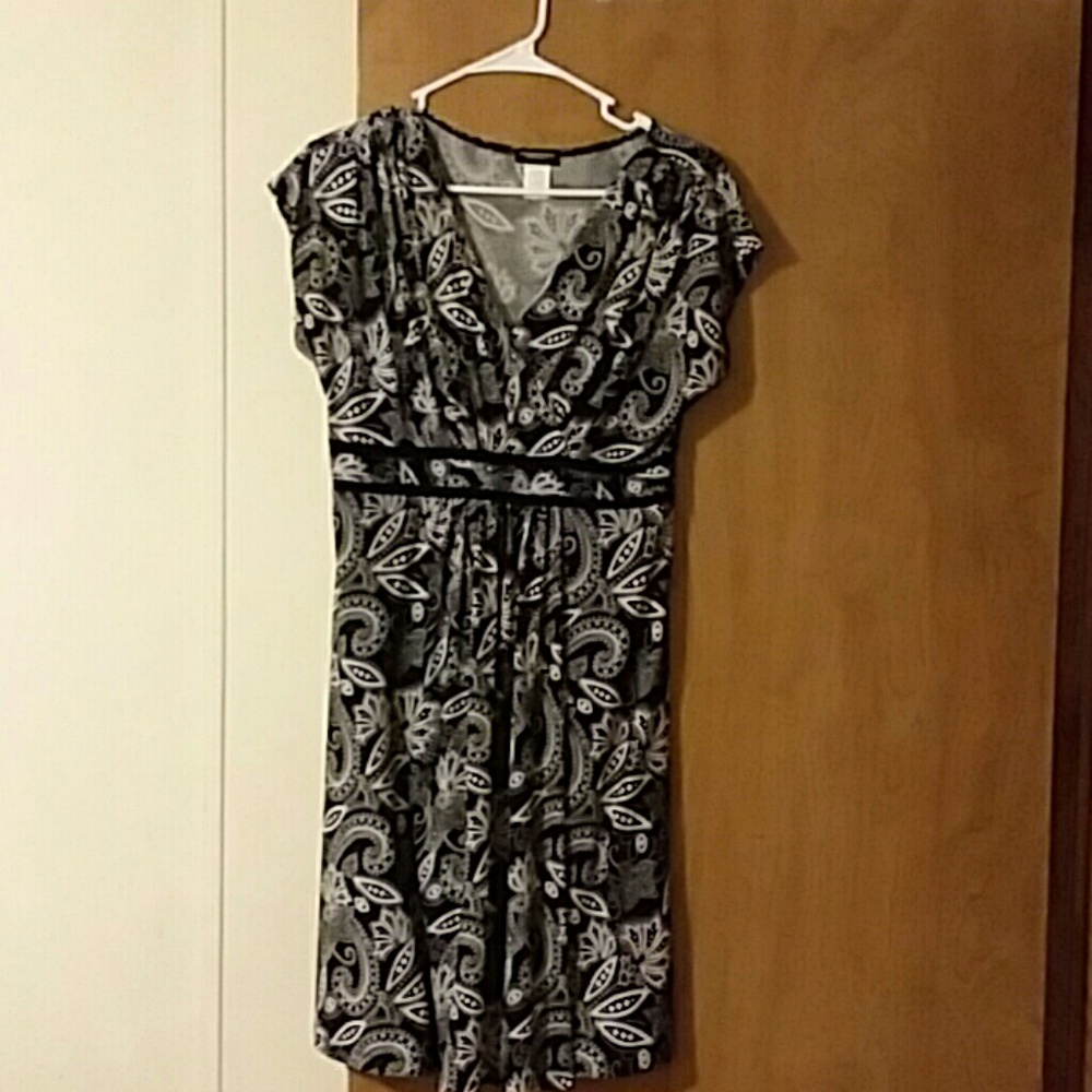 Black and White Wrap Dress
